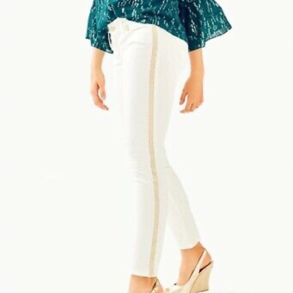 Lillly Pulitzer Worth Skinny Jean with Side Trim